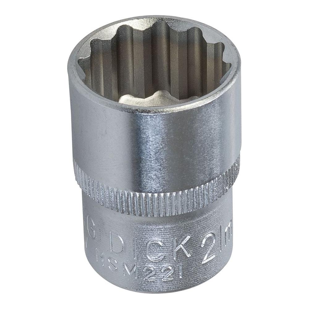 King Dick Socket SD 1/2" Metric 12pt 21mm