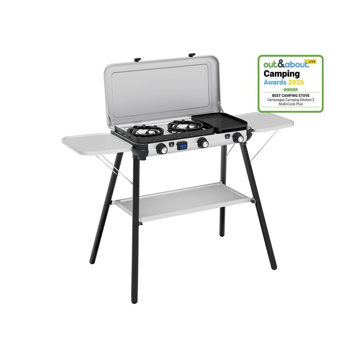 Campingaz Camping Kitchen 2 Multi Cook Plus Gas Stove Raised