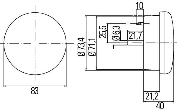 Hella Tail Light / Lamp 2SB 302 252-057