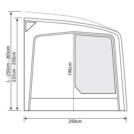 Outdoor Revolution Eclipse Pro 380L Caravan/Motorhome Awning  235-250cm