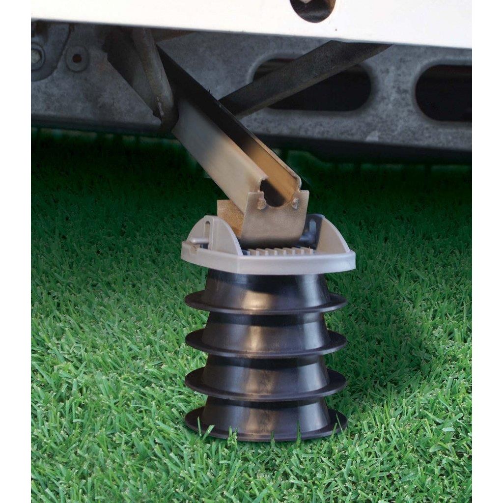 Stak-a-Set 4 Stackable Bases Extend Corner Steady Blocks Jack Up Caravan Trailer