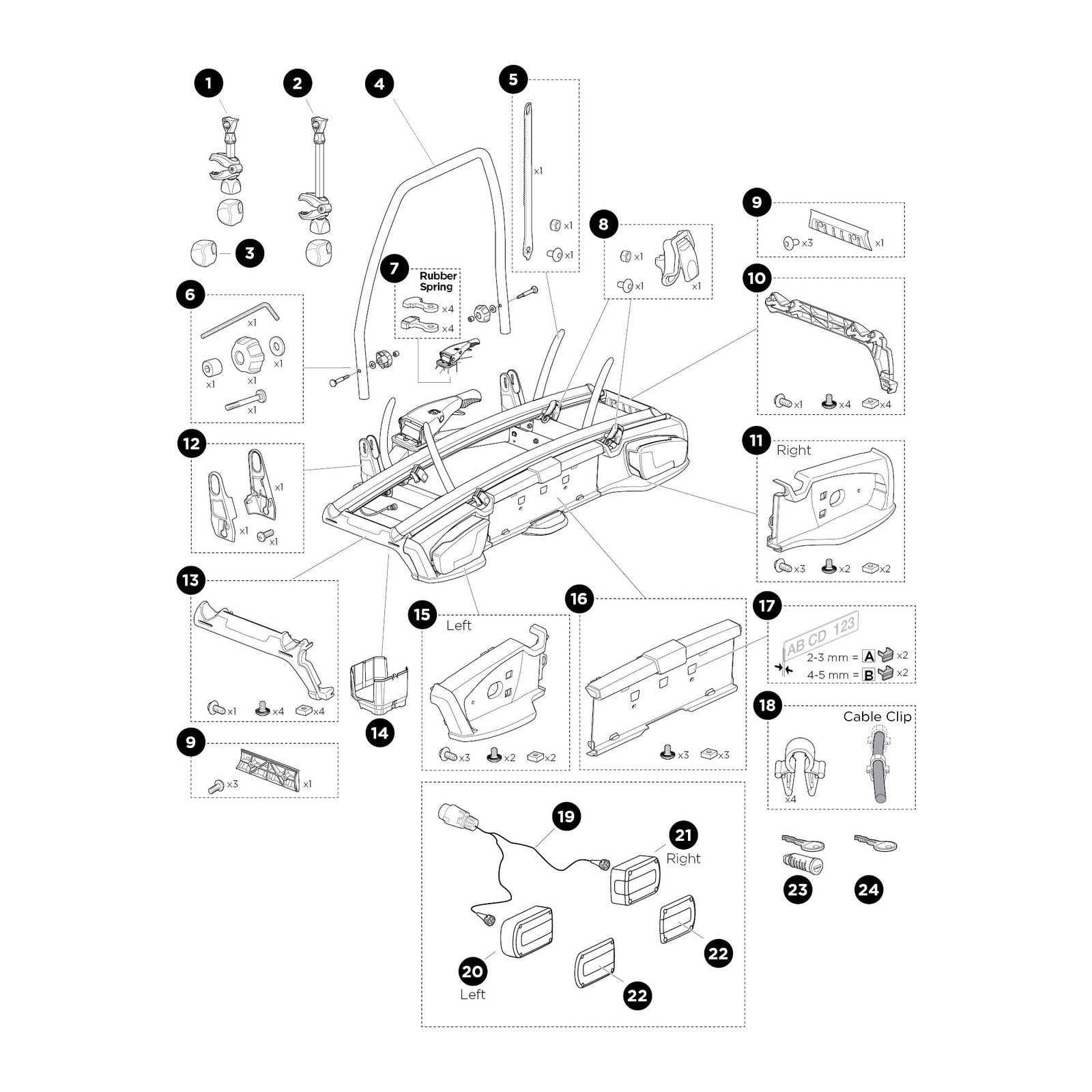 Thule MtgBag Endcap Wheeltray L 917/8