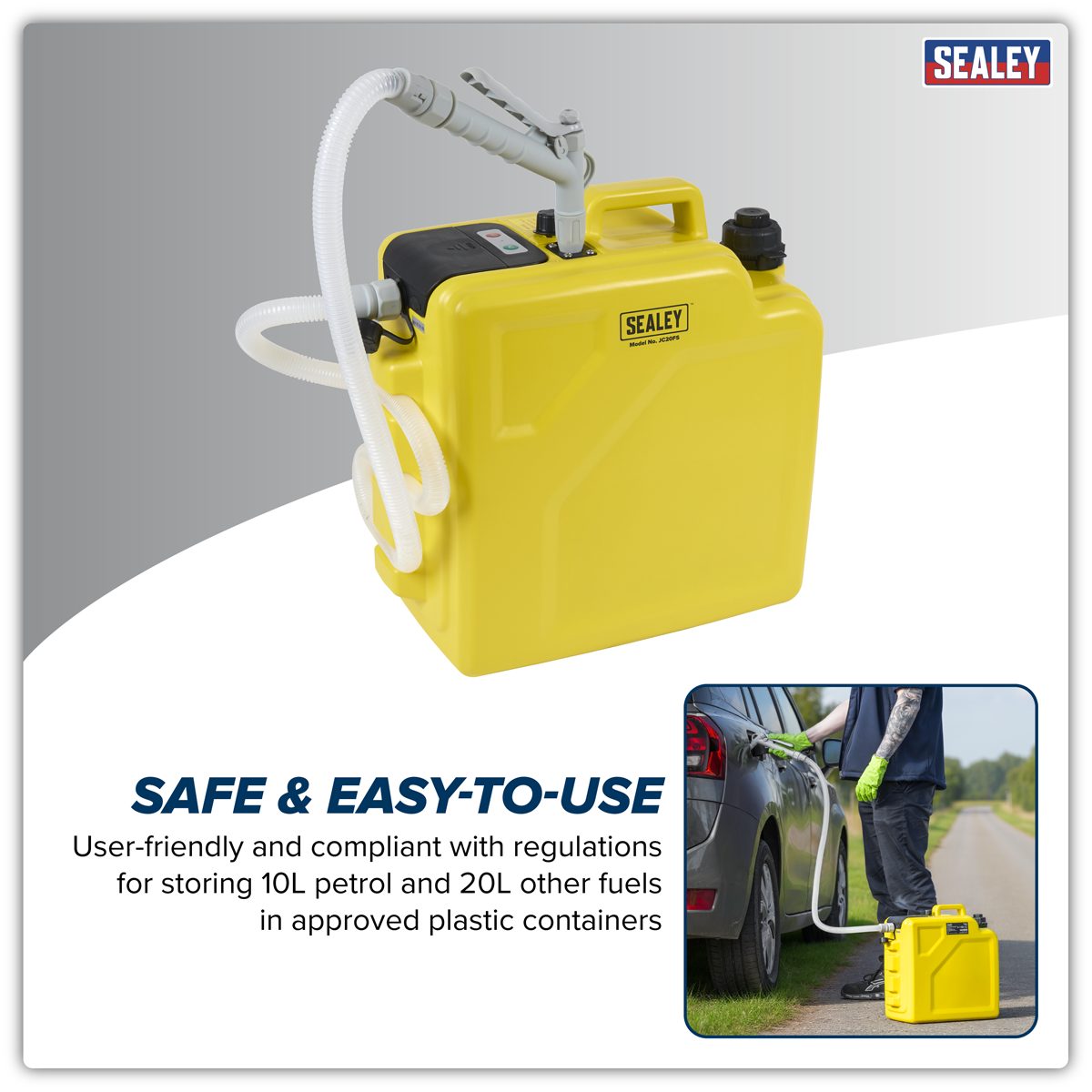 Sealey Multi-Powered Portable Fuelling Station 20L Flow Rate 14L/min