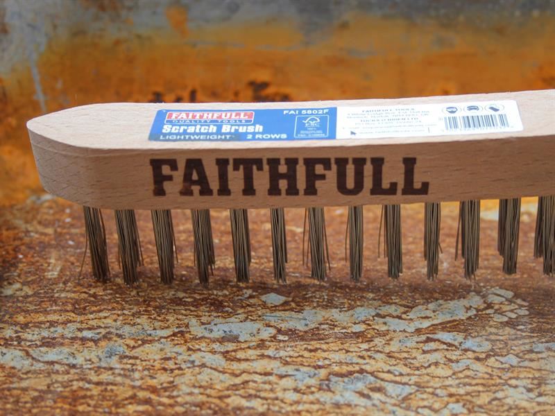Faithfull Lightweight Scratch Brush, Two Row
