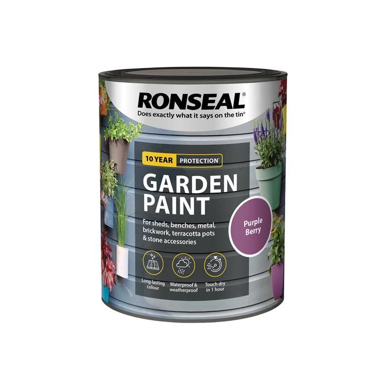 Ronseal Garden Paint Purple Berry 750ml