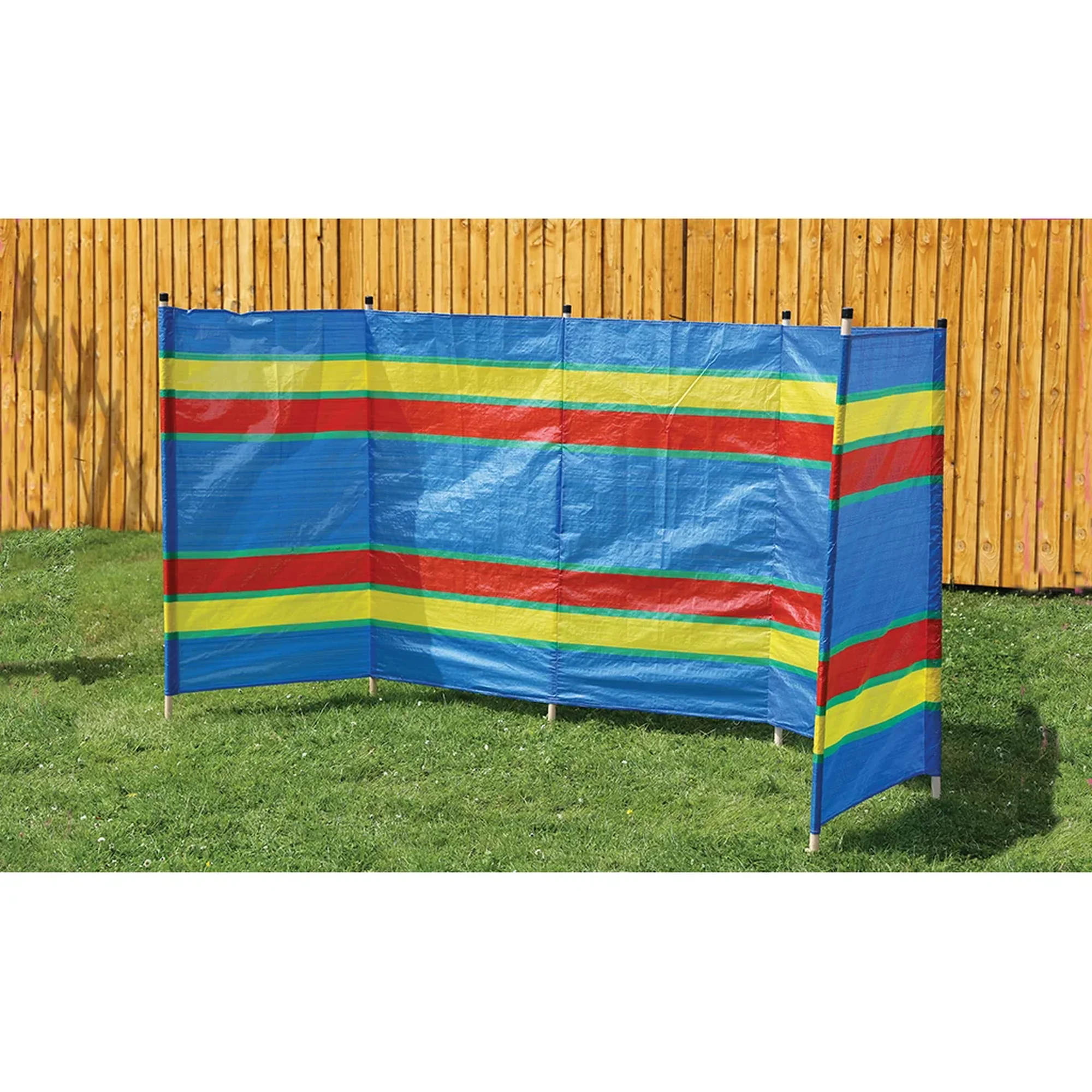 Unbranded 6 Pole Multicoloured Polythene Windbreak - 3.054 kg