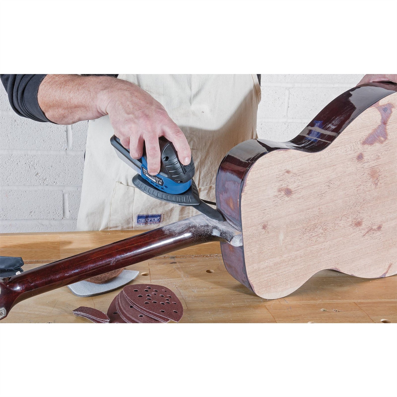 Draper Tri-Base Detail Sander, 75W 02063