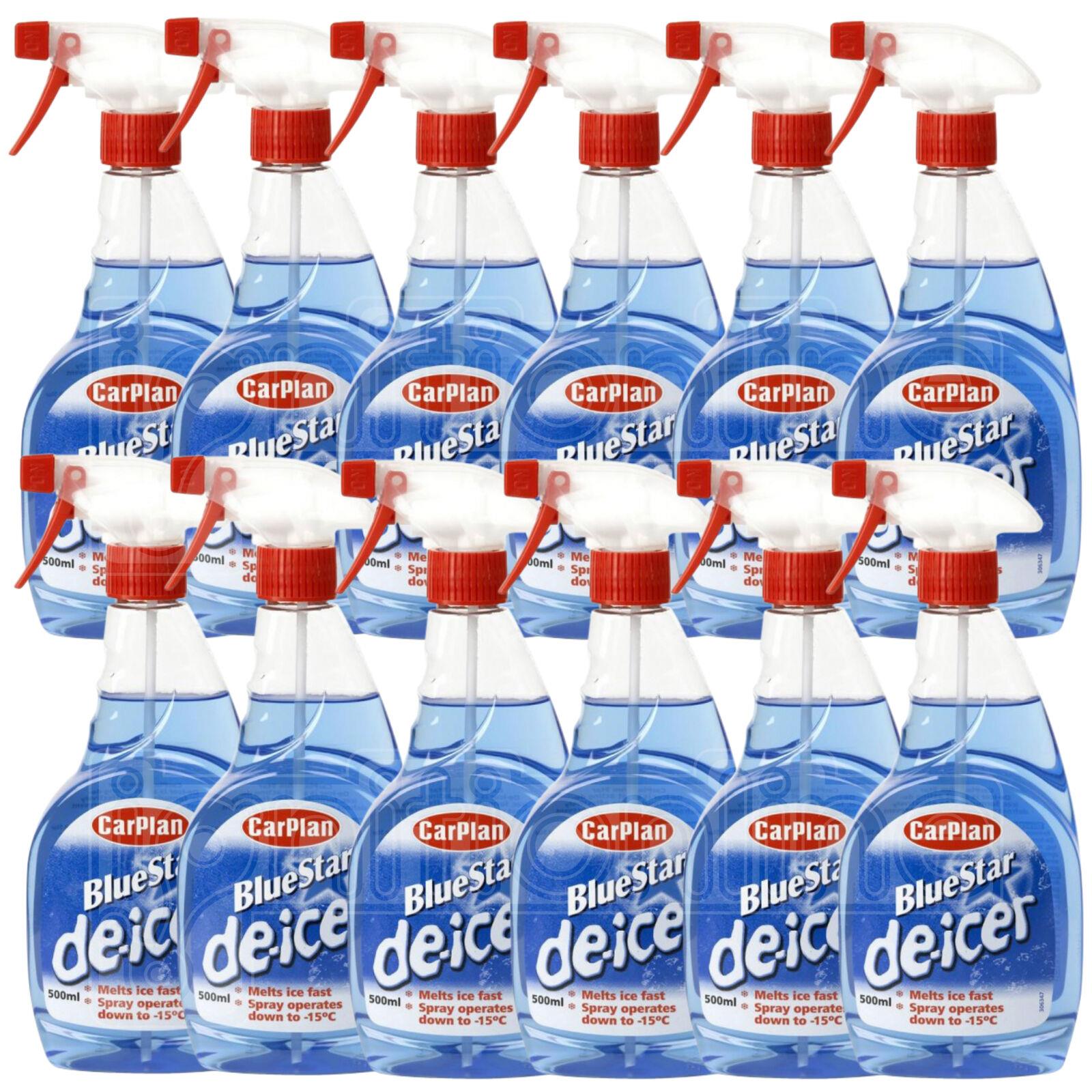 12x CarPlan Blue Star De Icer De-Icer Trigger Spray Winter Car 500ml