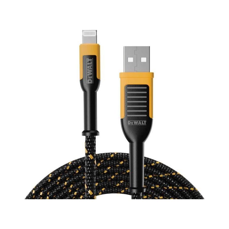 Dewalt Telecoms USB A to Lightning® Reinforced Charging Cable 1.8m (6ft)