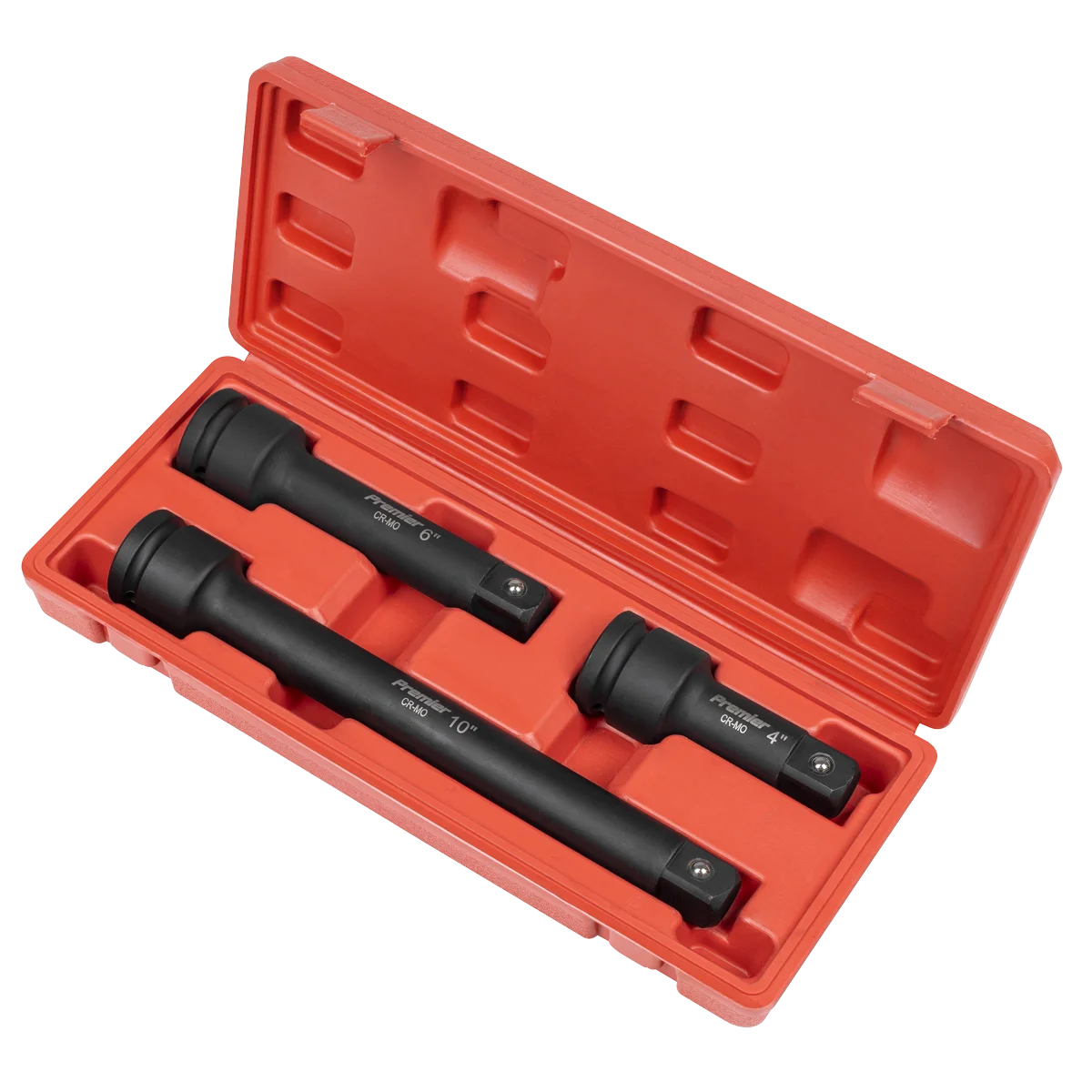 Sealey Premier Impact Extension Bar Set 3/4"Sq Drive 3 Piece