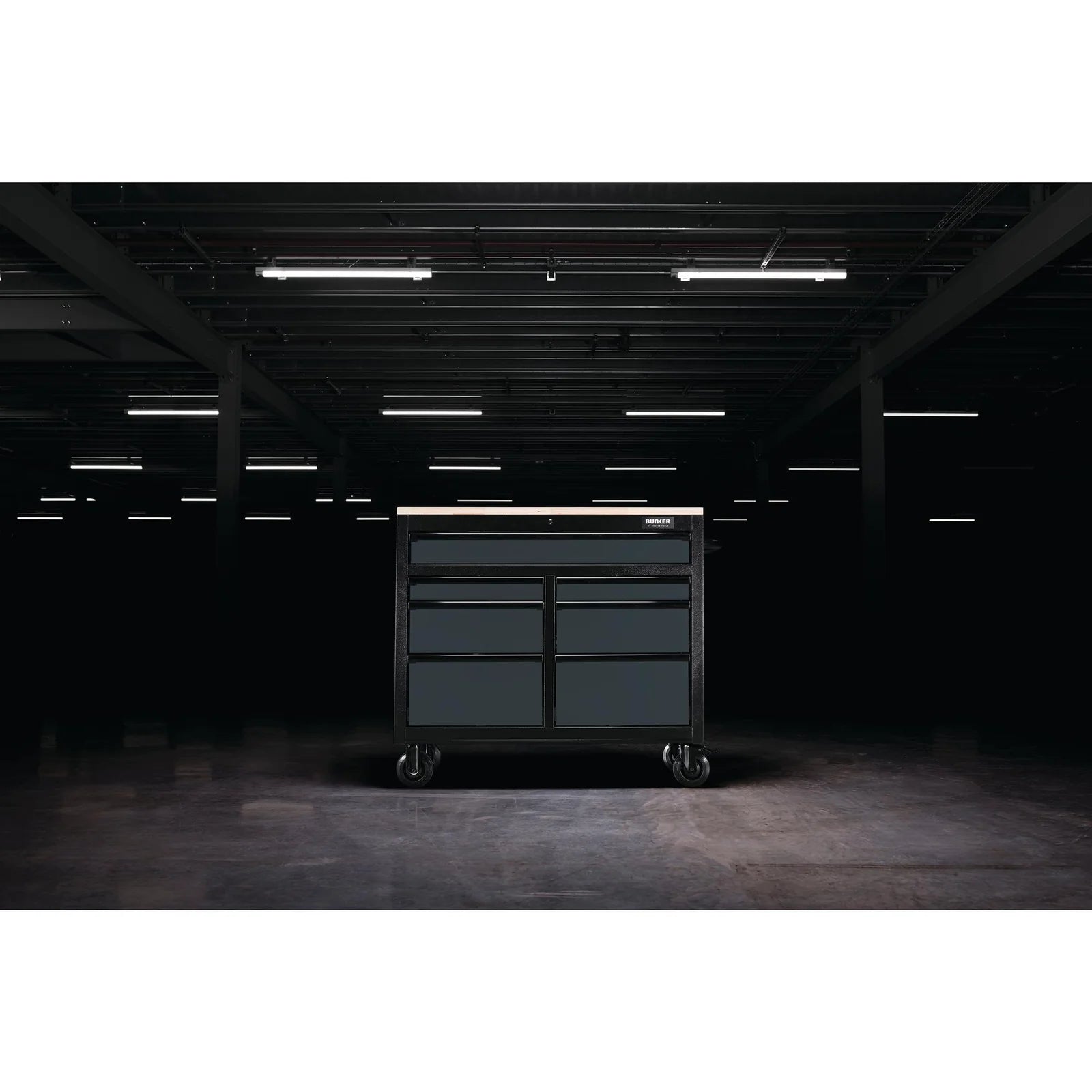 BUNKER 7 Drawer Workbench Roller Tool Cabinet, 41", Grey - B100-41G/FSC