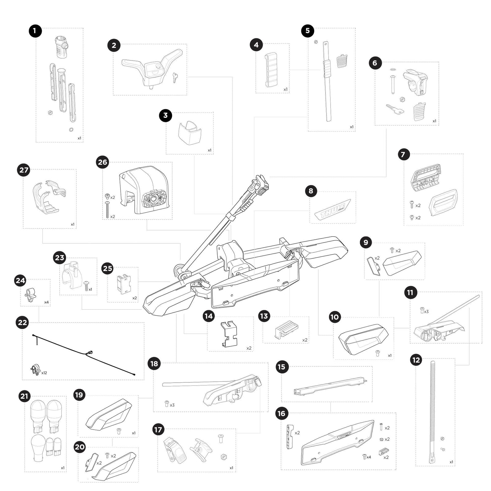 Thule Cable Holder 1500055805 Spare Part