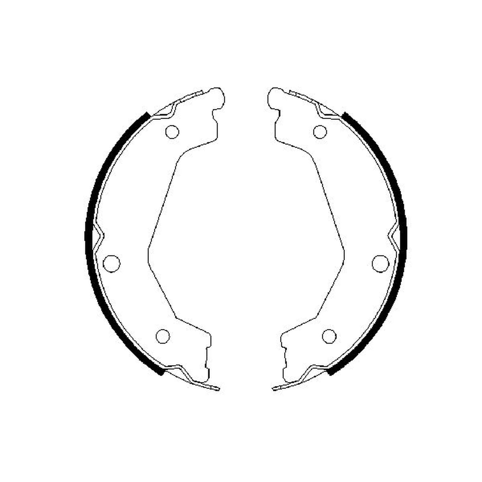 Bosch Parking Brake Shoe Set 0 986 487 708