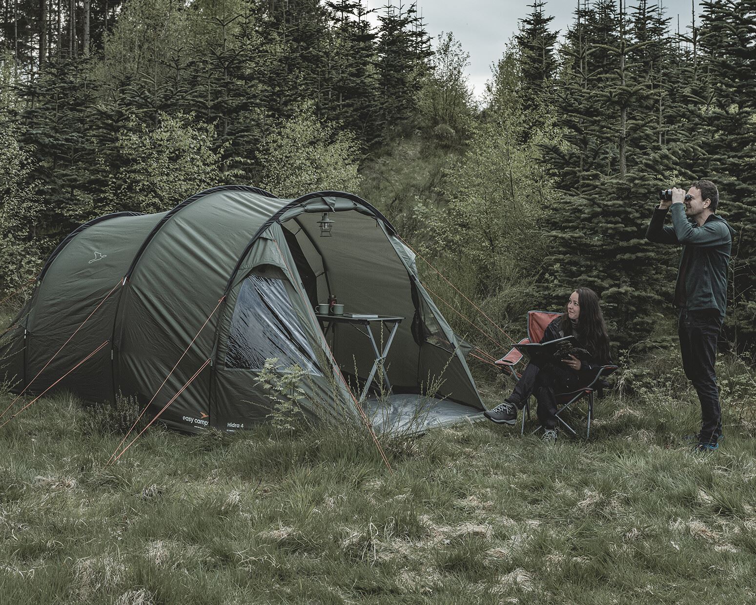 Easy Camp Hidra 4 Pole Tent Green 4 Person