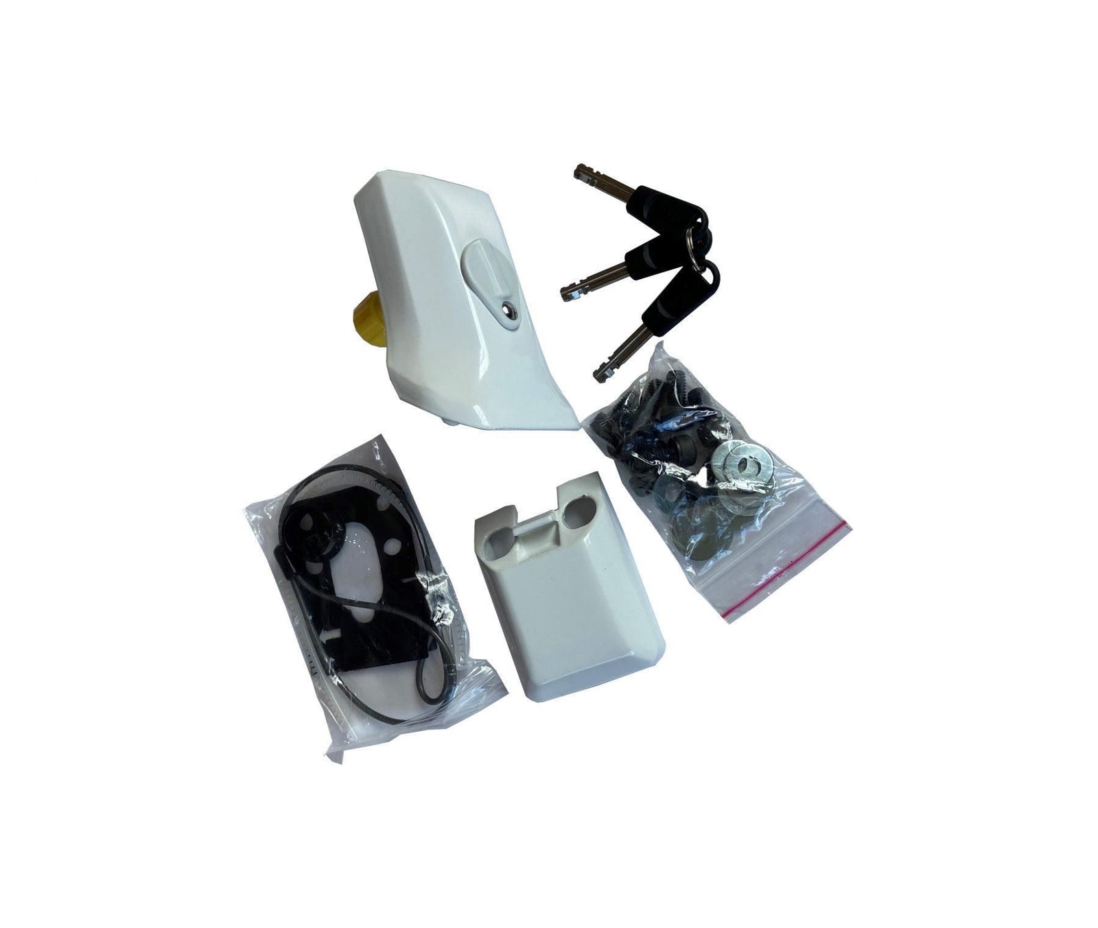 Milenco High-Security Van Door Lock – White Triple Pack (Sold Secure Gold Automotive, Hardened Steel, 3 Keys)