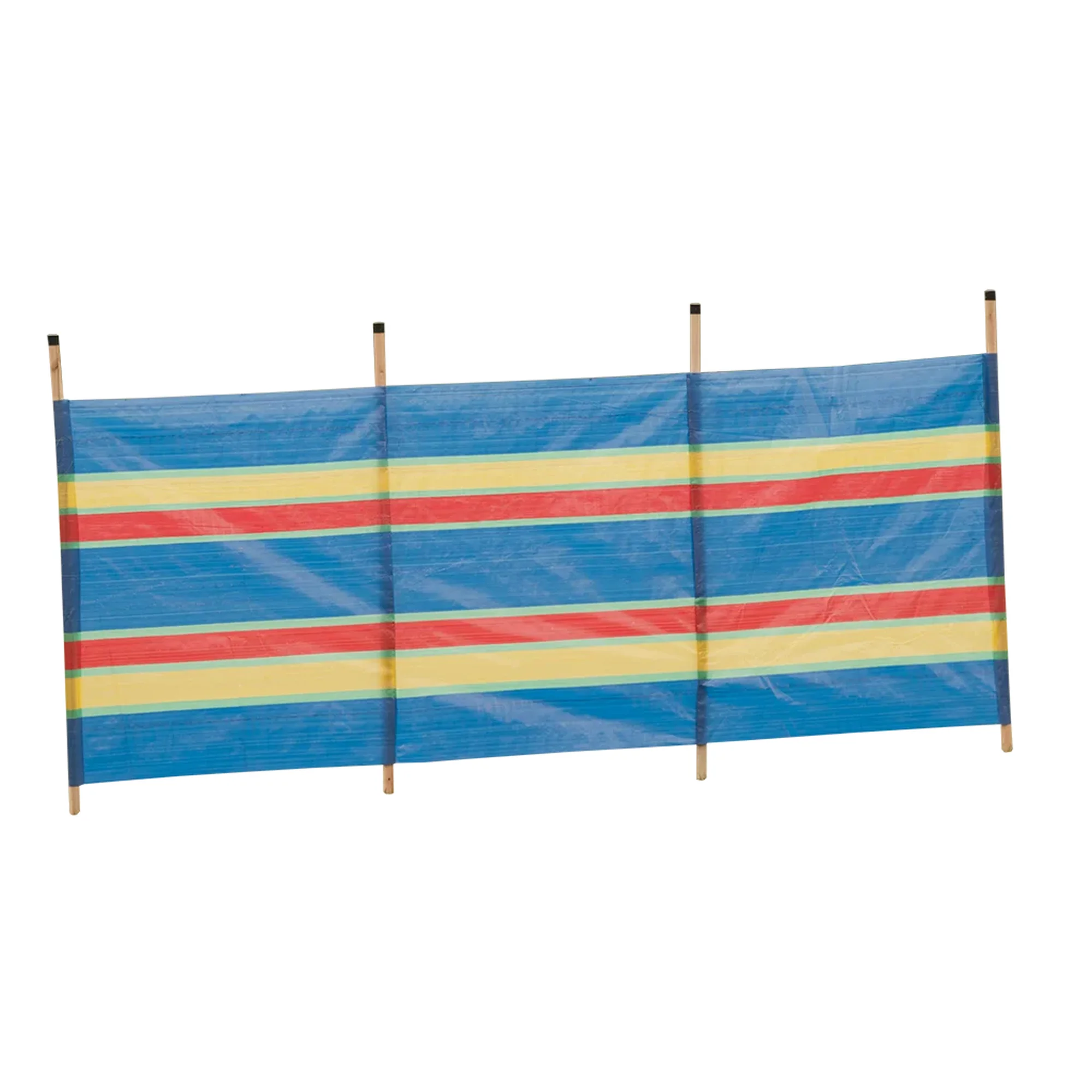 Unbranded 4 Pole Multicoloured Polythene Windbreak - 1.606 kg
