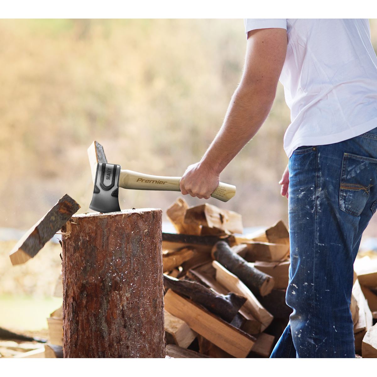 Sealey Premier Premier Hand Axe with Hickory Shaft 1.5lb AXH98