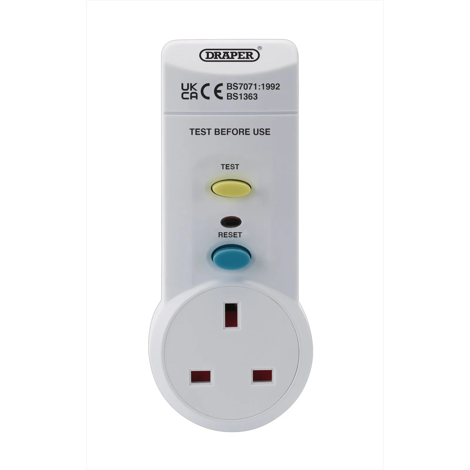 Draper RCD Adaptor, 220-250v/50Hz, 13 AMP - RCD3/B