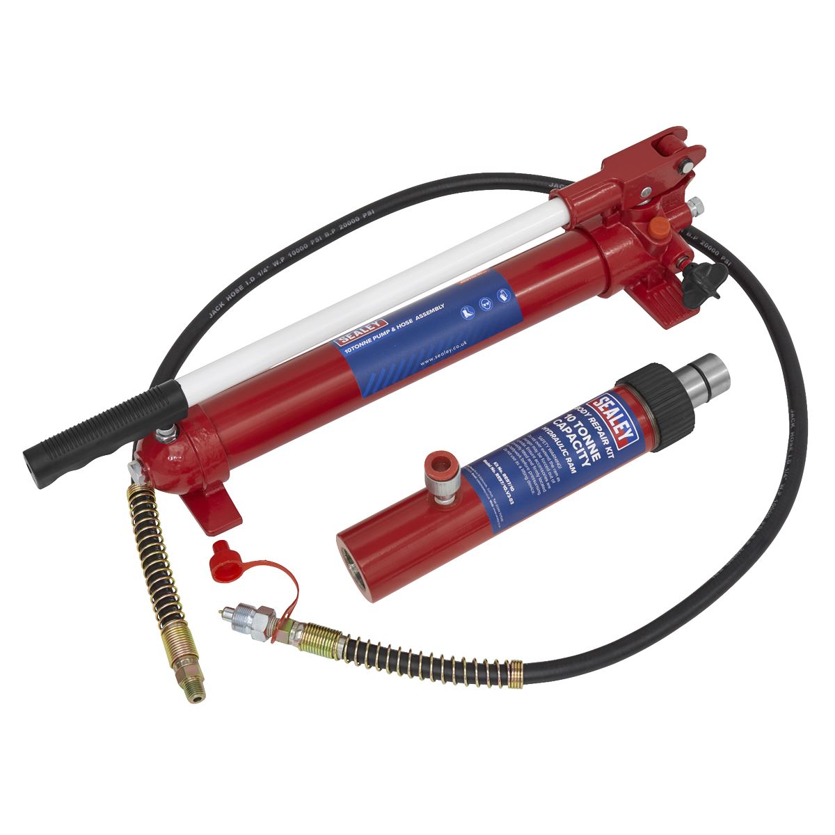Sealey Push Ram with Pump & Hose Assembly 10tonne RE97.10-COMBO