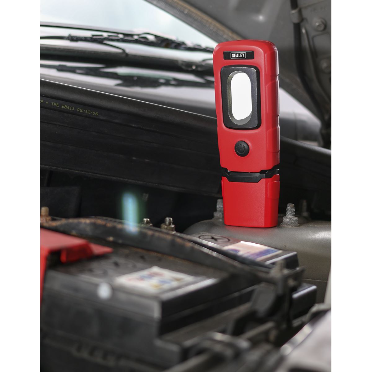 Sealey Rechargeable LED Inspection Lamp 360 COB Work Light Super Bright Red