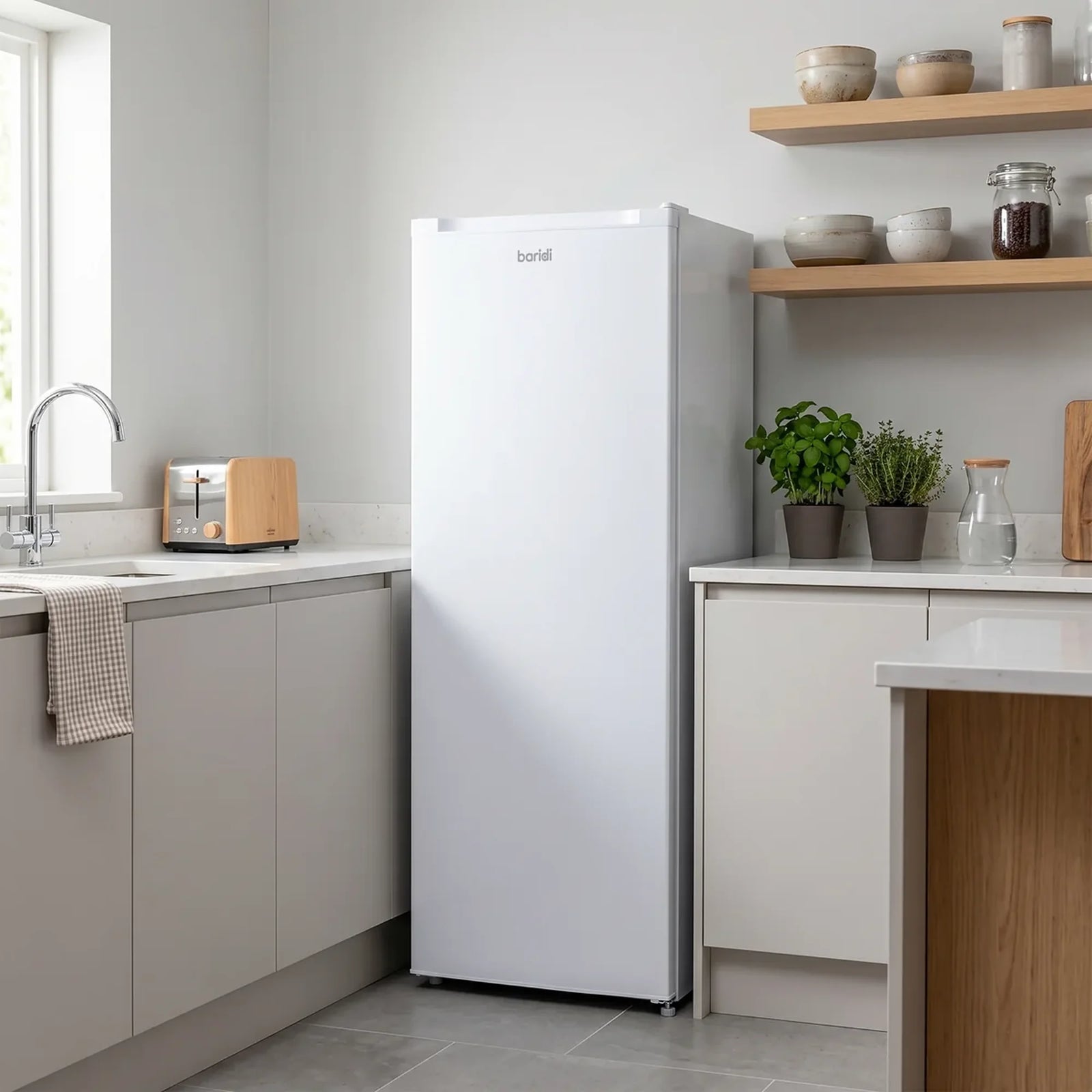 Sealey Freestanding Tall Freezer 177L Capacity White