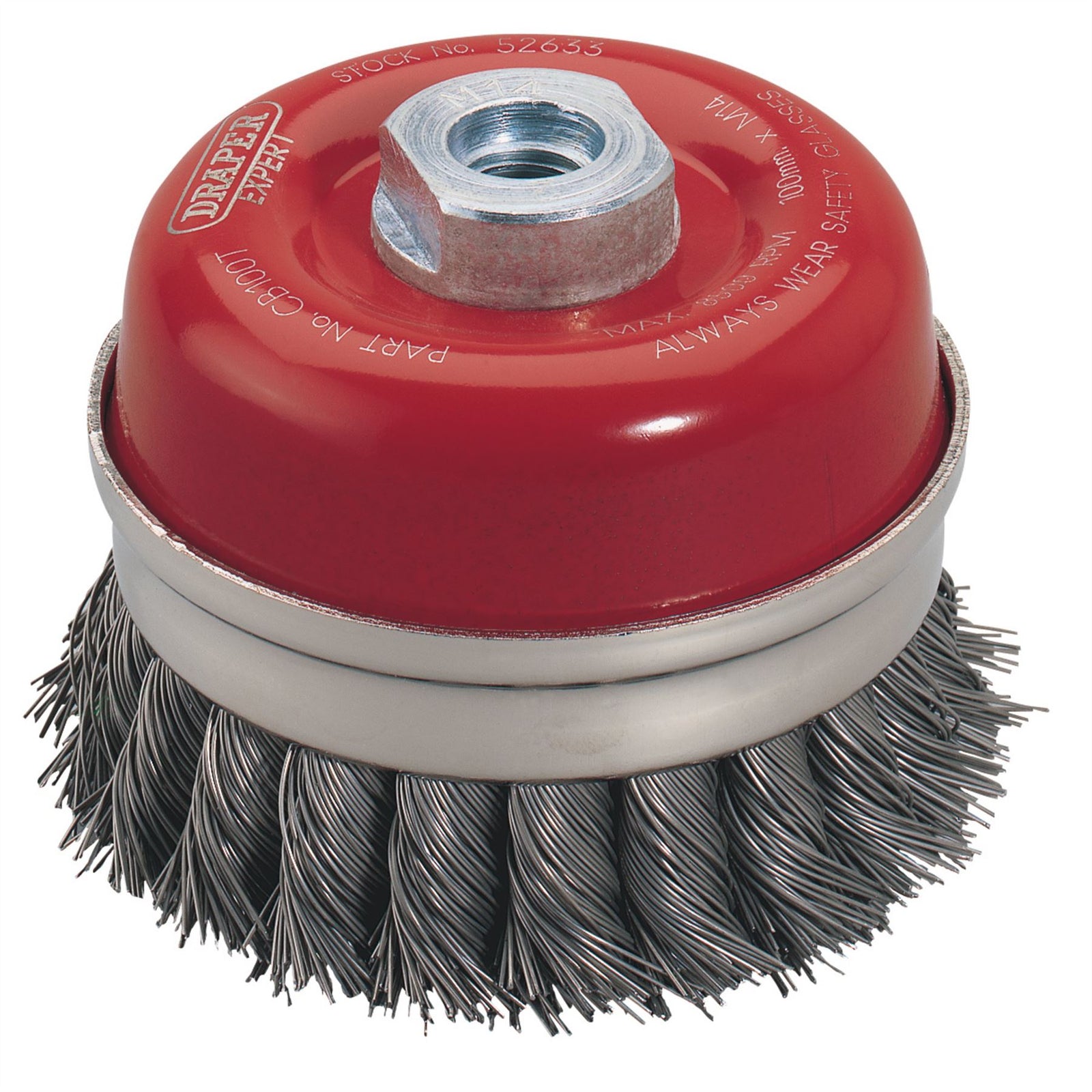 Draper Expert Twist Knot Wire Cup Brush, 100mm, M14 52633