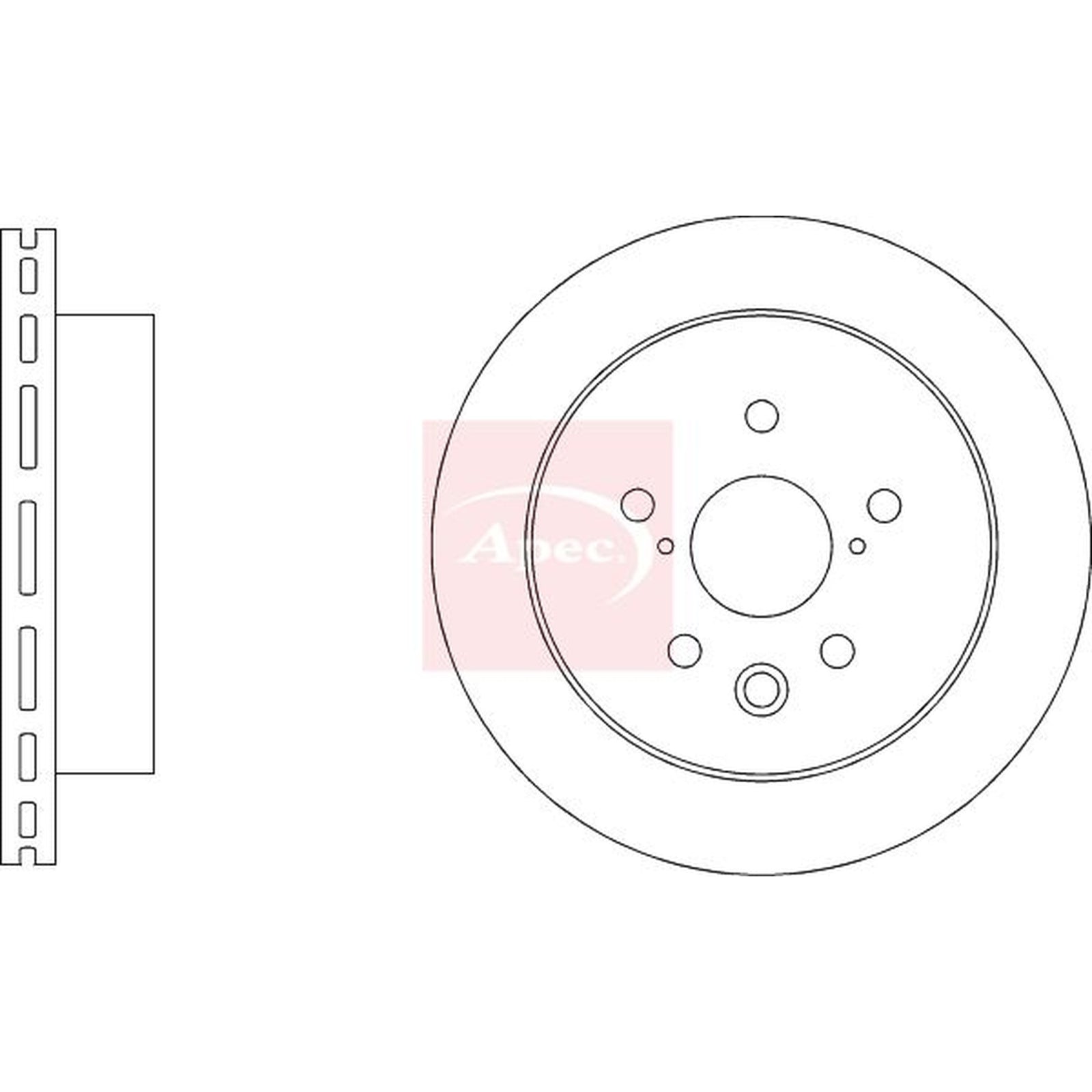 Apec 2 x Vented Brake Discs fits Honda E 2019 on