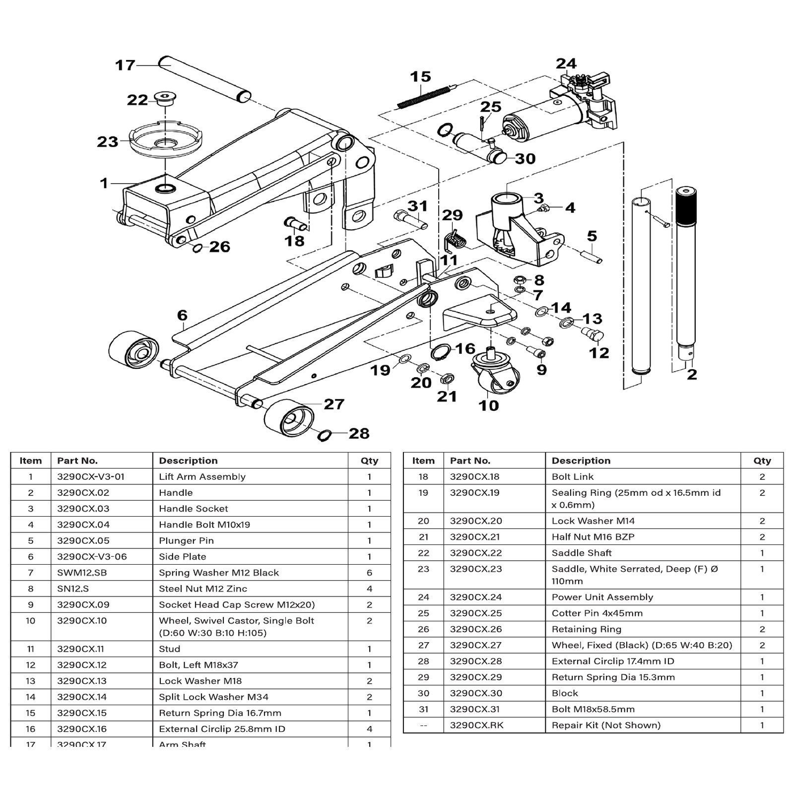 Sealey Return spring 3290CX.15