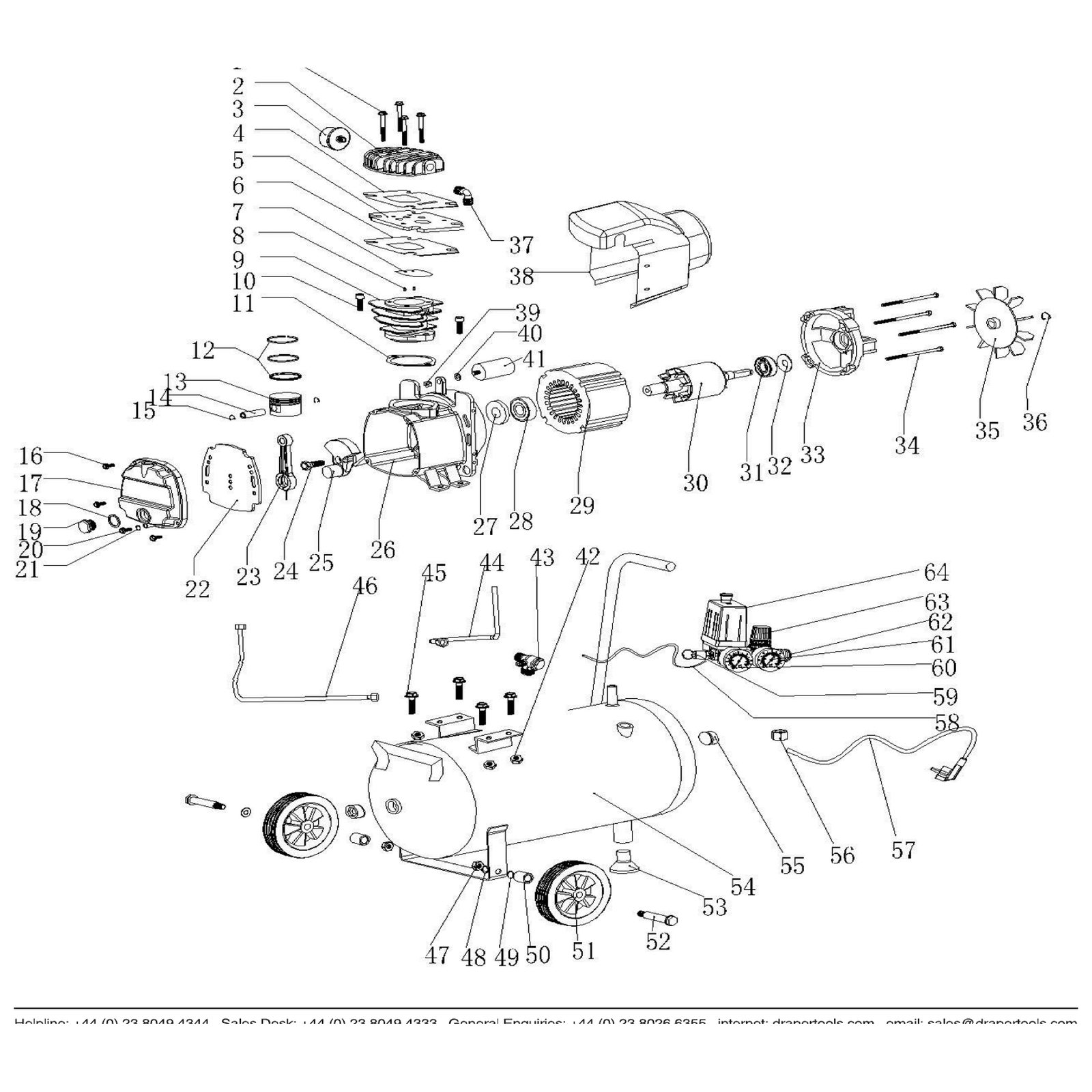 Draper Drain Valve CDA25/207-65 38598
