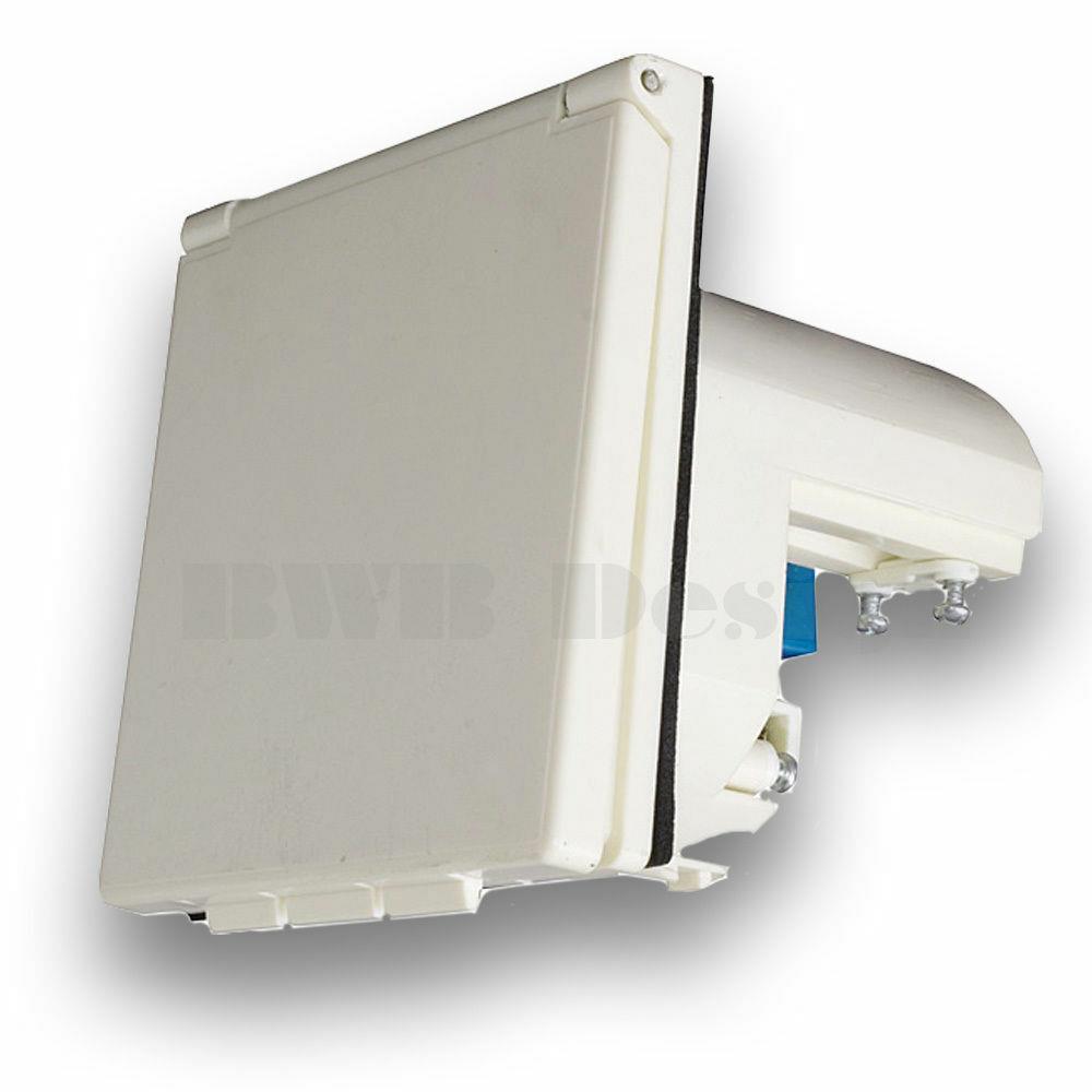 Mains 230V 16A Flush Hook Up Socket White Caravan VW Camper Van VW RV Motorhome