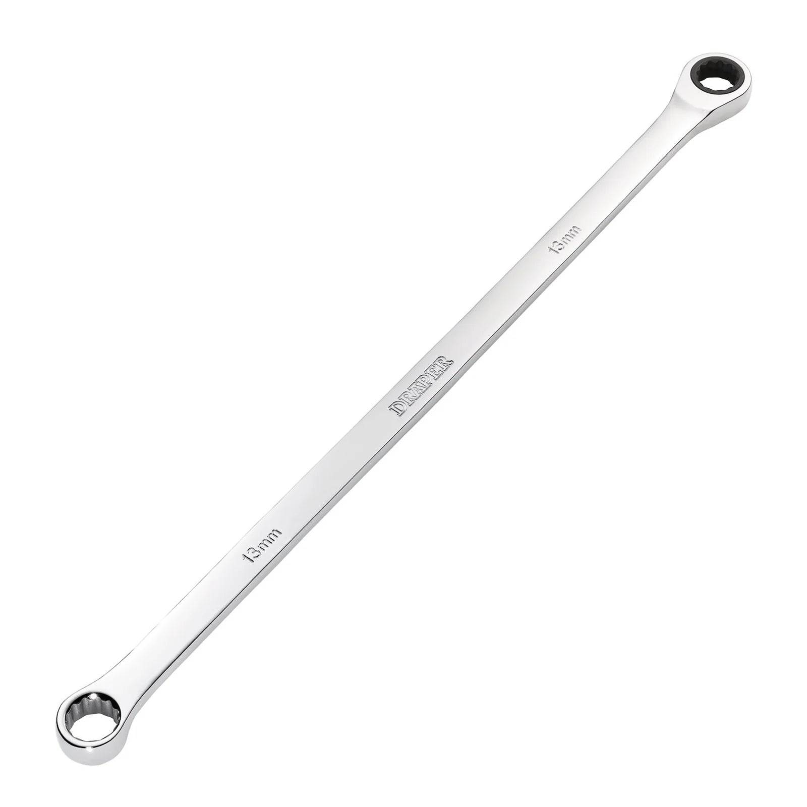 Draper HI-TORQ® Metric Extra-Long Double Ring Ratchet spanner 8-19mm