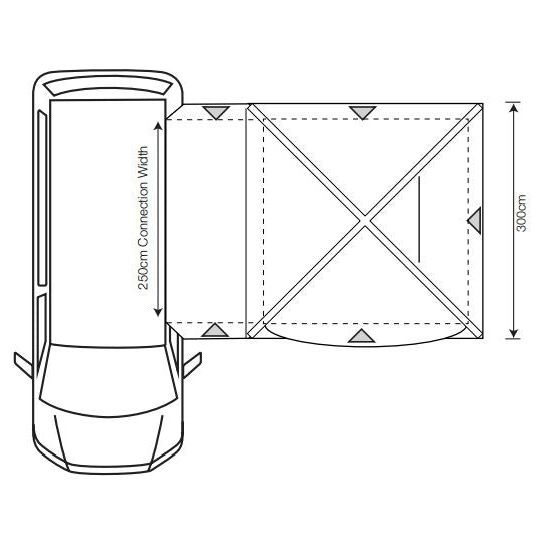 Outdoor Revolution Cayman Inflatable Air High Awning (255-305cm)