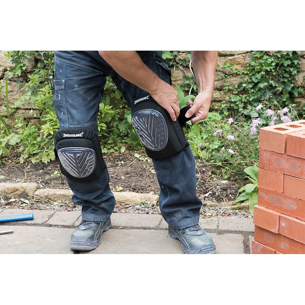 Silverline Hard Cap Gel Knee Pads Adjustable 633711