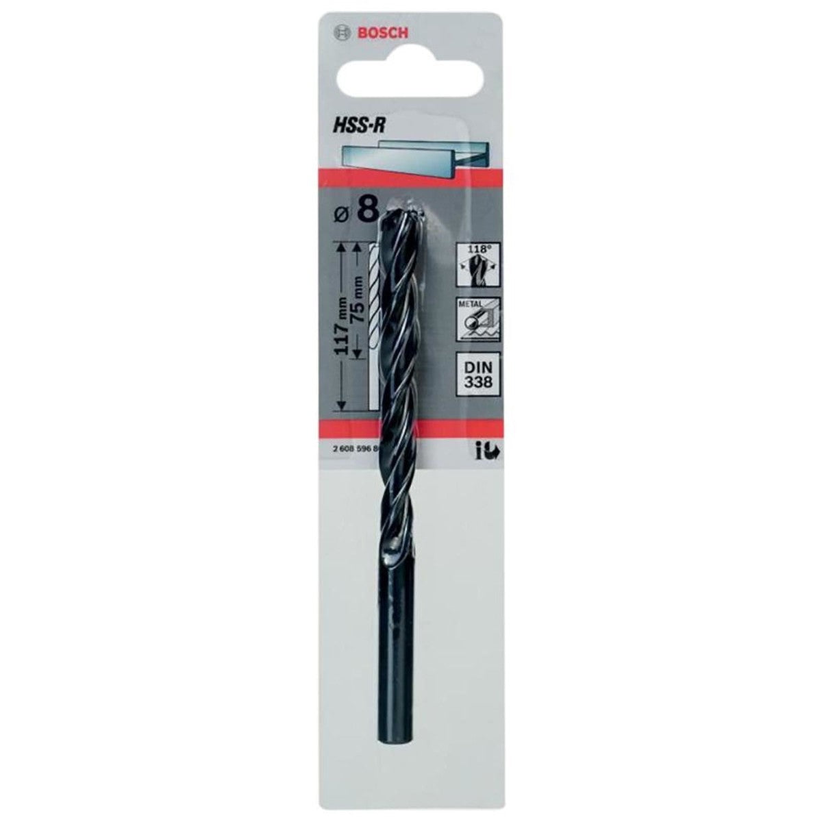 Bosch HSS Twist Point Teq Drill Bit 8mm
