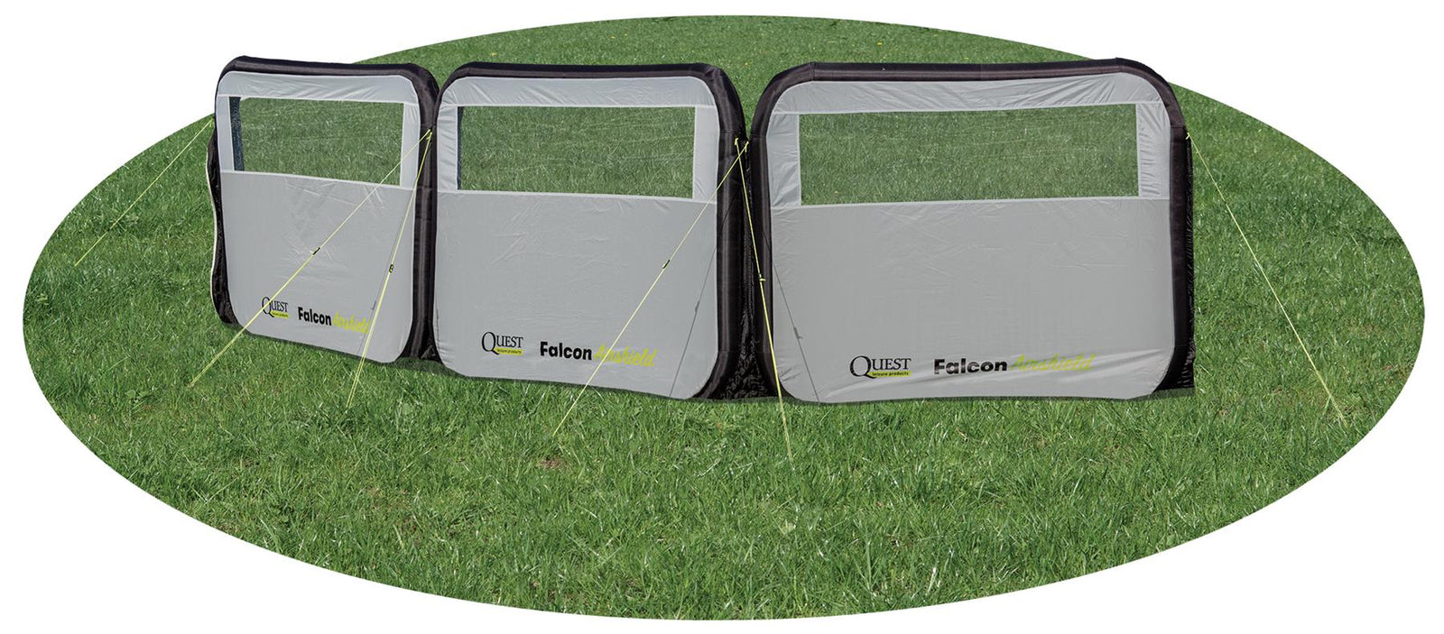 Quest Falcon Pro AirShield 500 Windbreak (3 panels - mid grey)