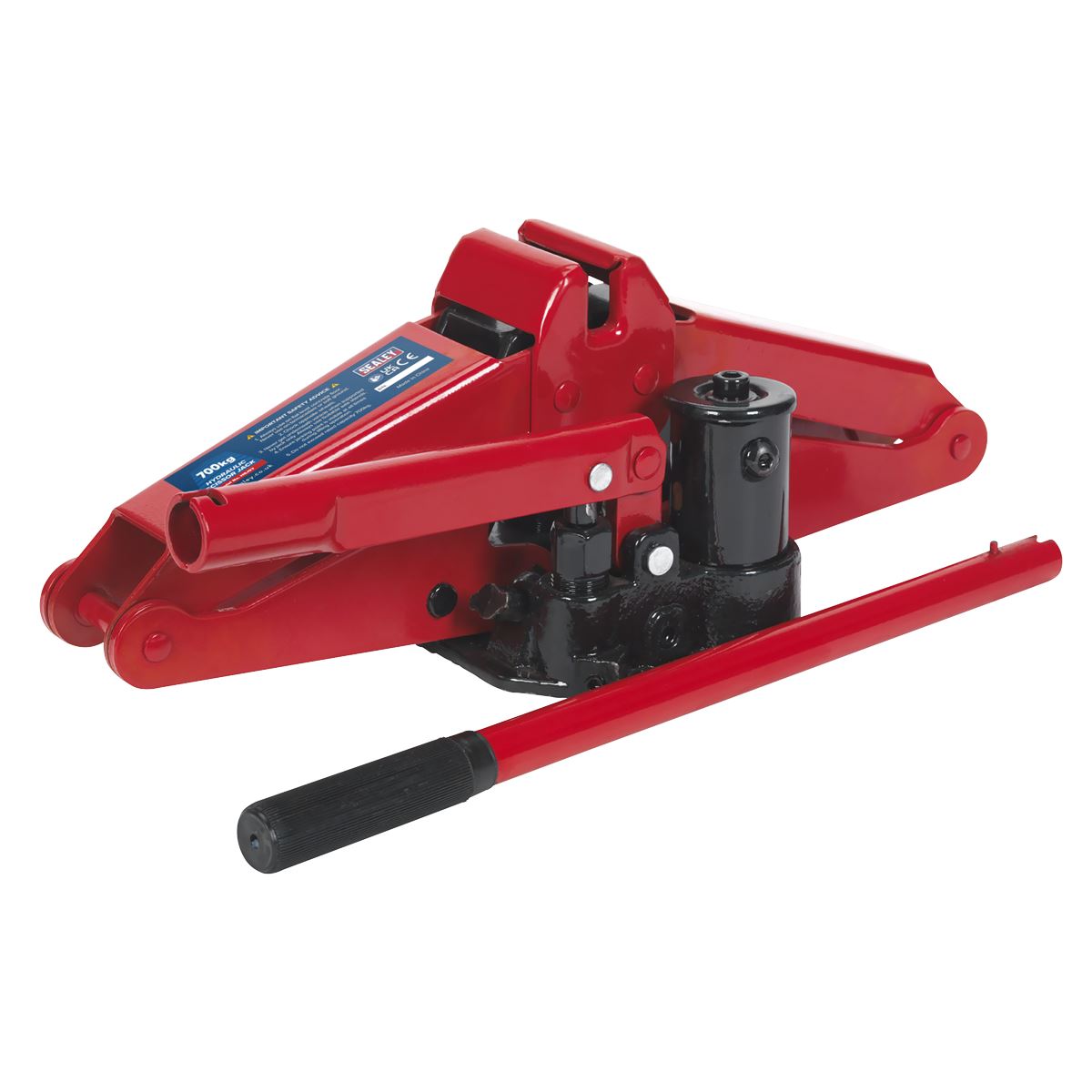 Sealey 700kg Hydraulic Scissor Jack in Case Emergency Car Lift Wind Up Garage
