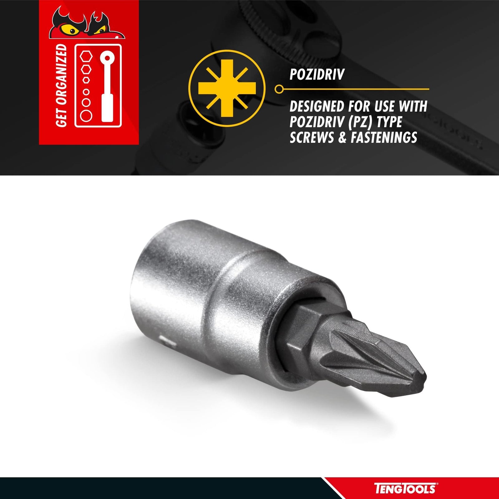 Teng Tools 1/4" PZ Bit Socket PZ2
