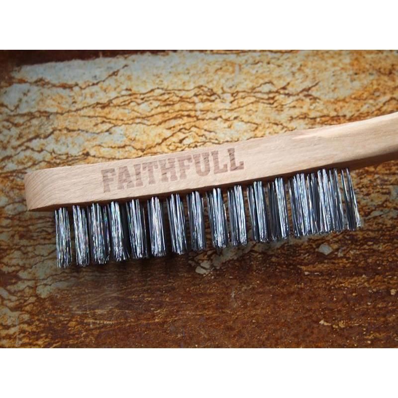 Faithfull Heavy-Duty Scratch Brush, Four Row