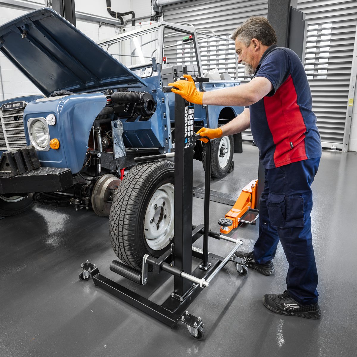 Sealey Viking Wheel Removal Trolley WD50QLS 50kg Capacity