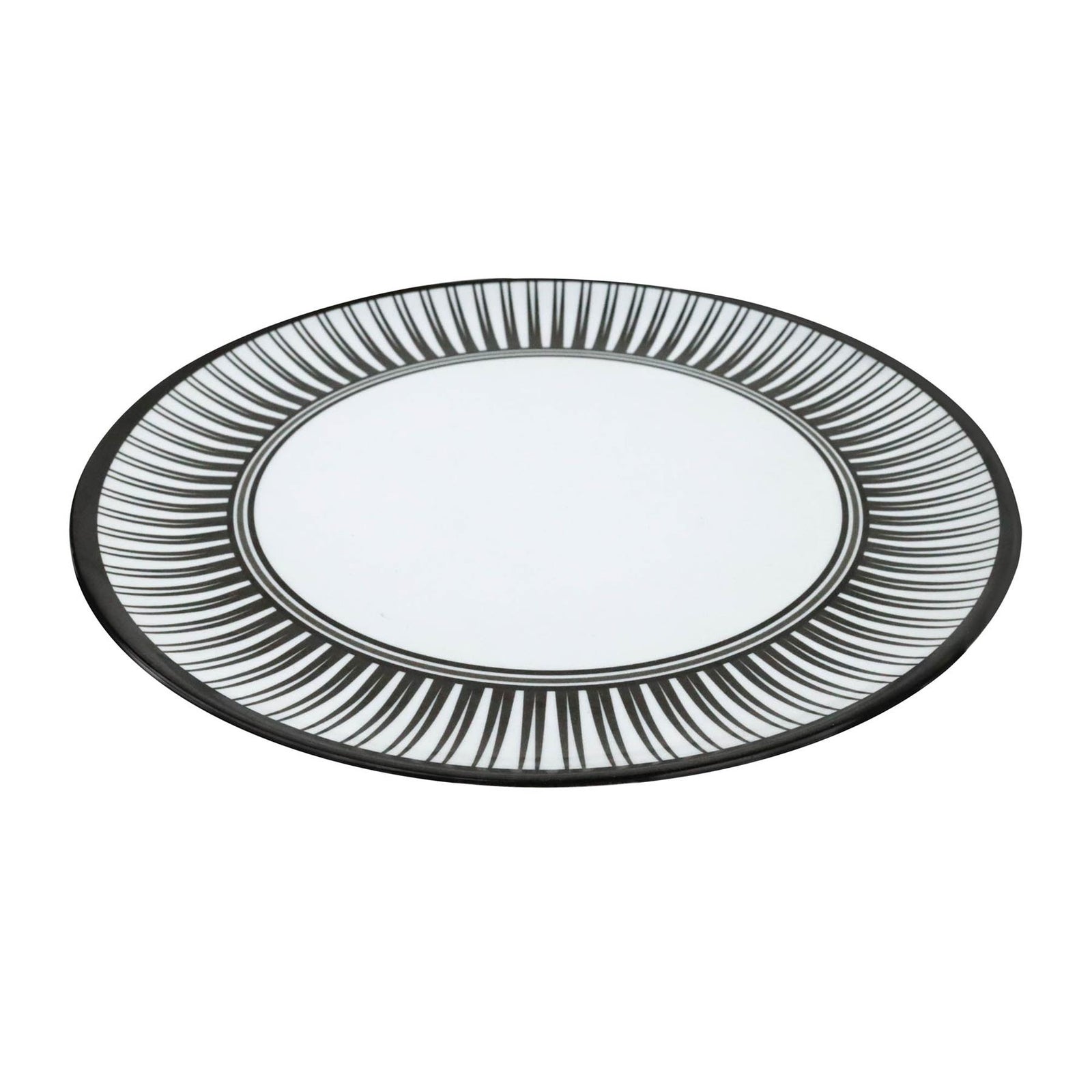 Camping Caravan Picnic Fishing Travel Melamine 16pc Dining Dinner Set - Stripe 7
