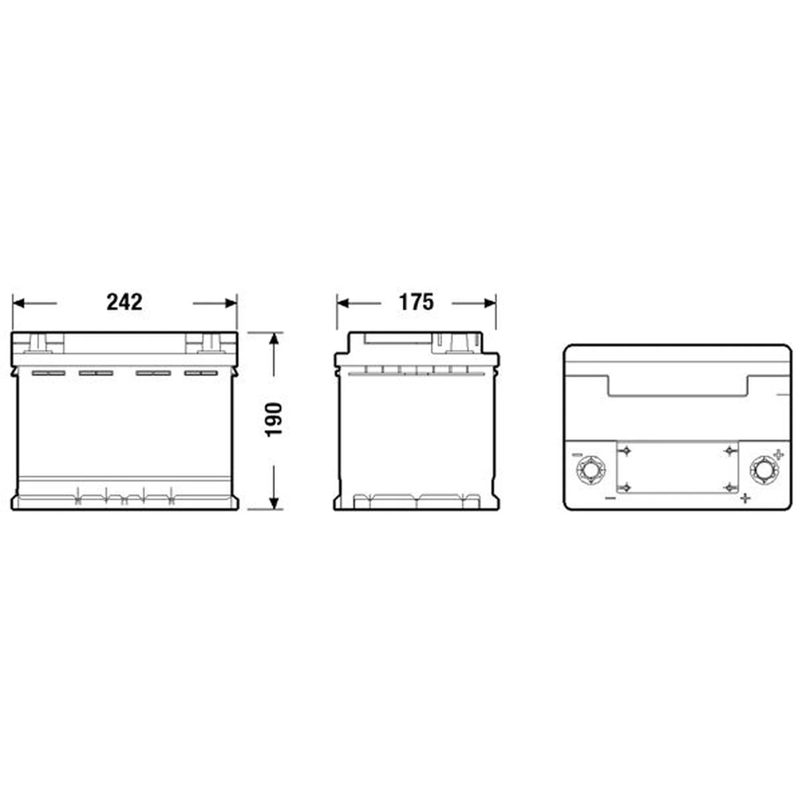Exide Battery 12V 62Ah 680A EK620