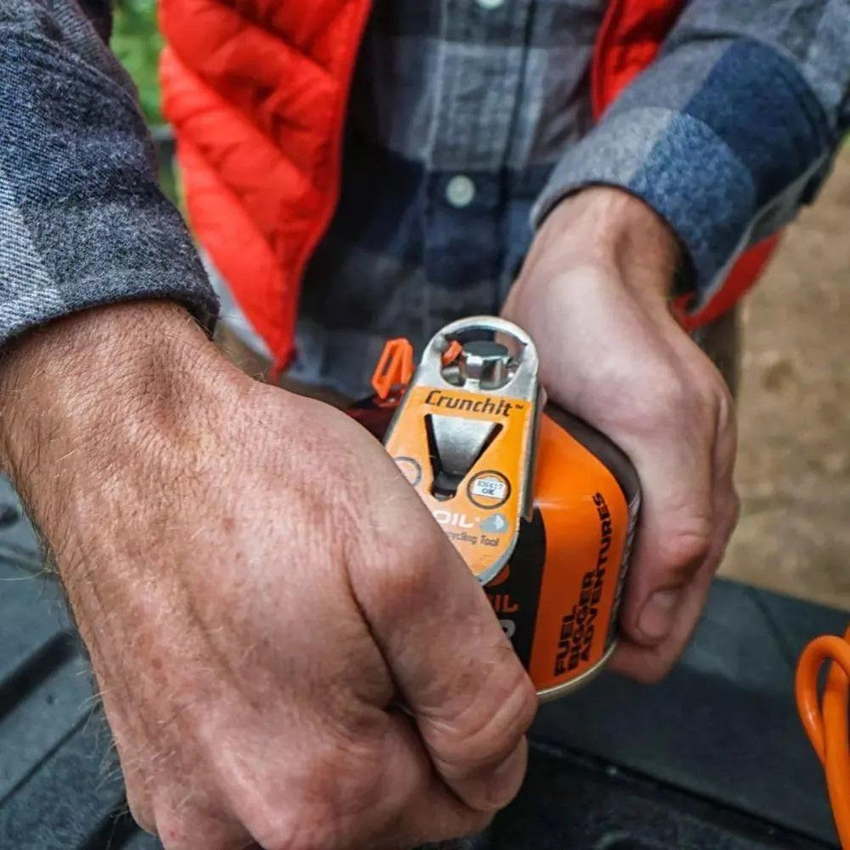 Jetboil CrunchIt Fuel Can Recycling Tool CRUNCH Steel