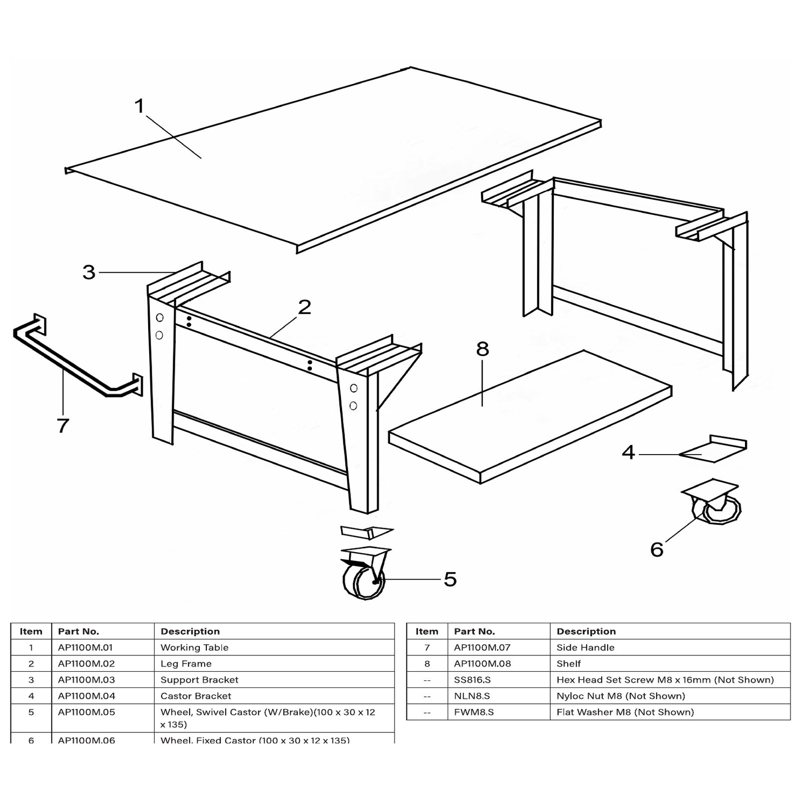 Sealey Shelf AP1100M.08