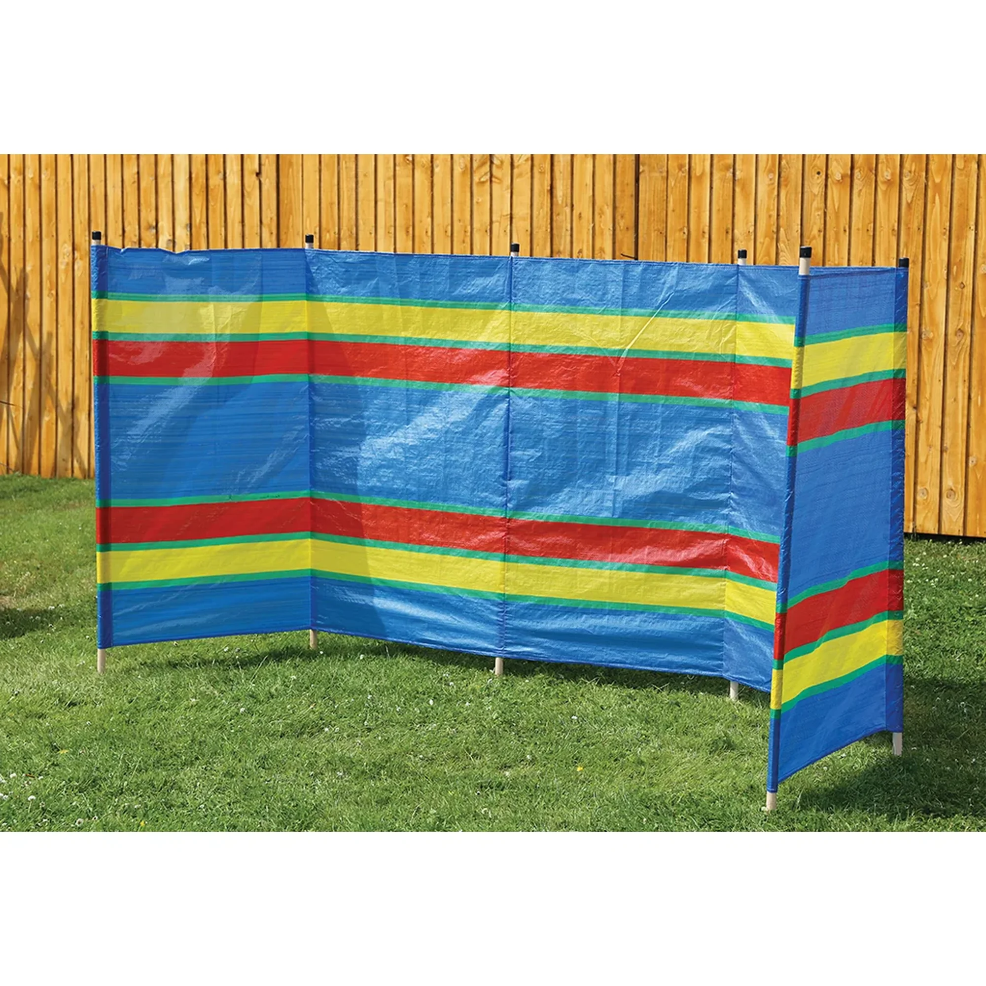 Unbranded 6 Pole Multicoloured Polythene Windbreak - 3.054 kg