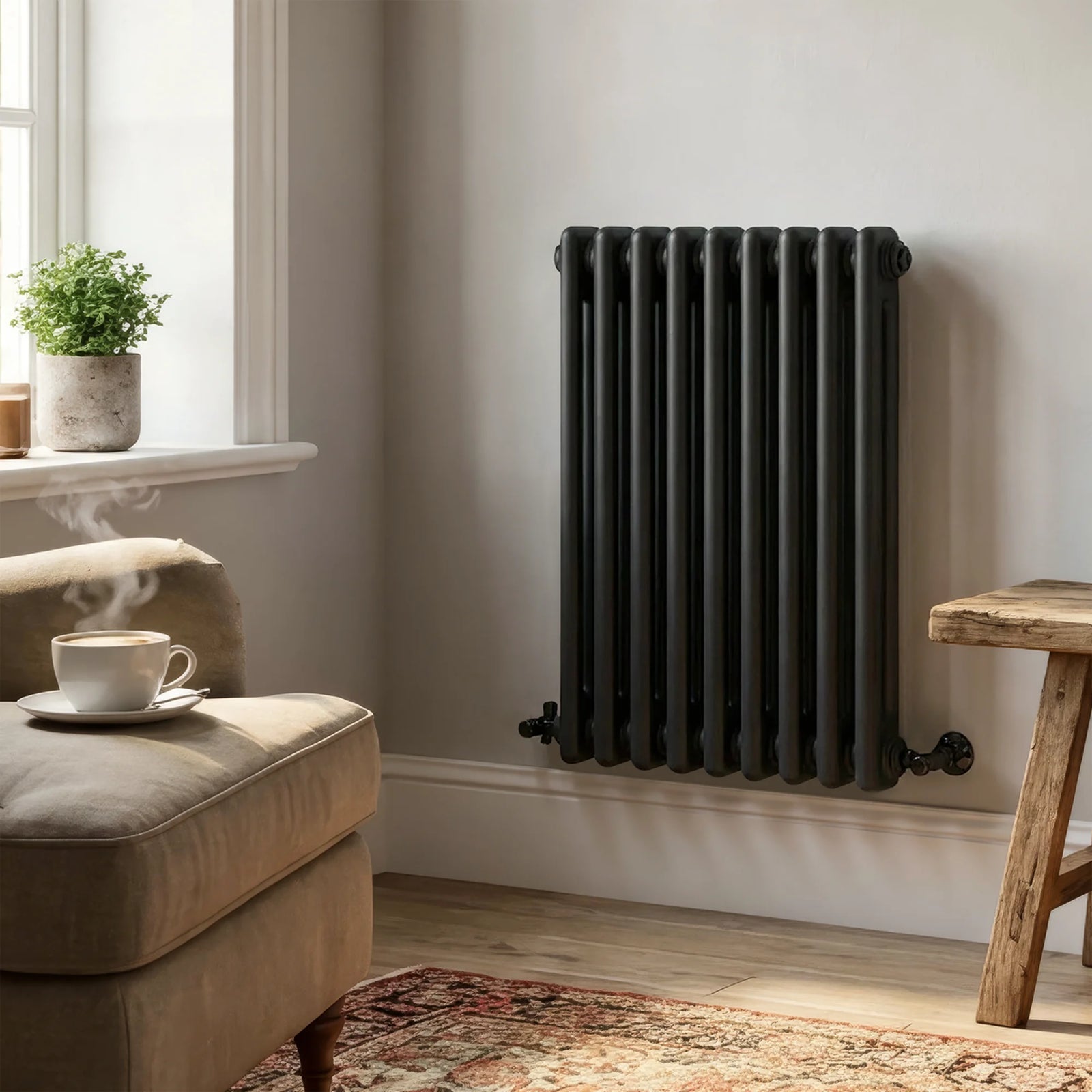 Baridi Horizontal Radiator DH361 600x427mm Black
