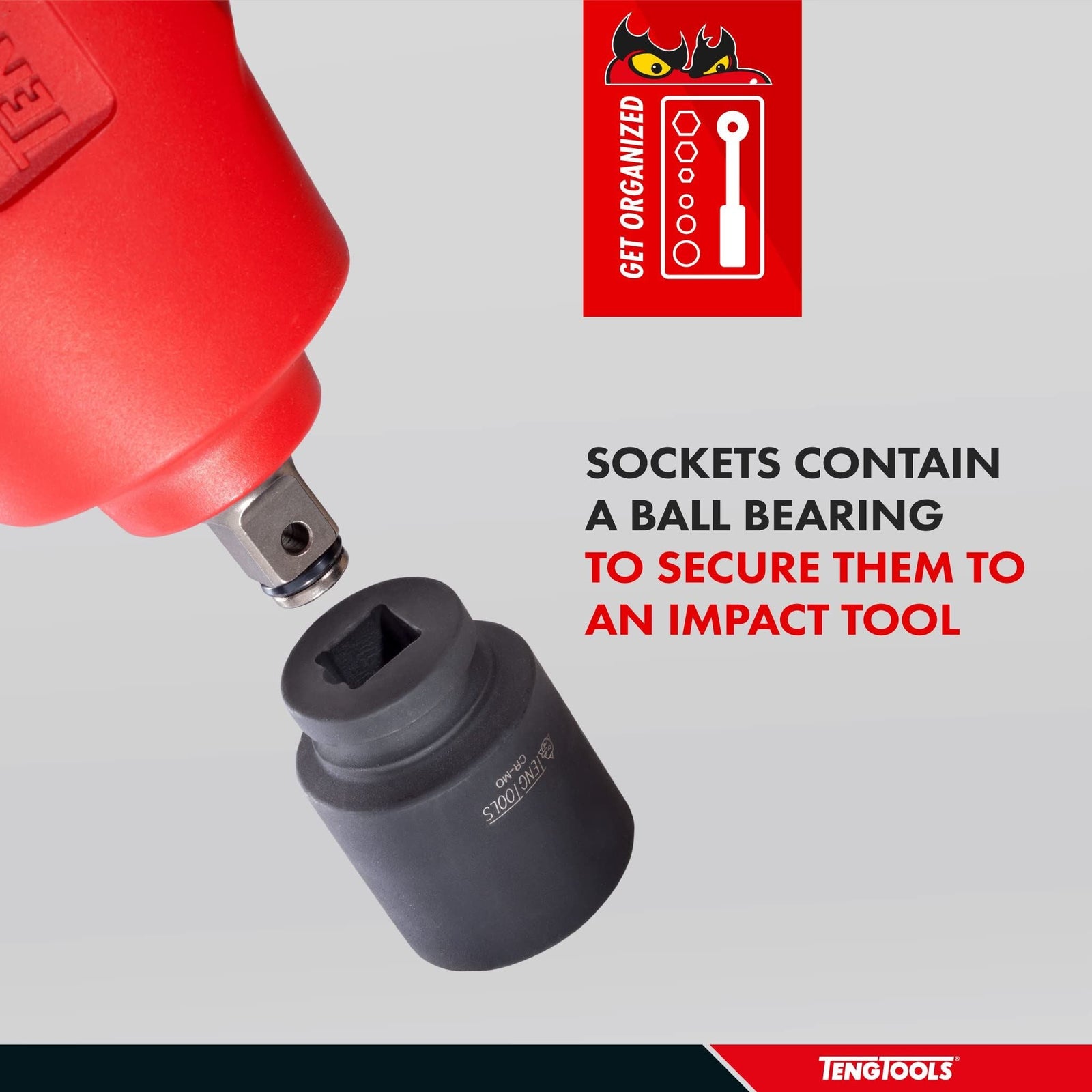 Teng Tools 3/8" Impact Socket ANSI Metric 17mm