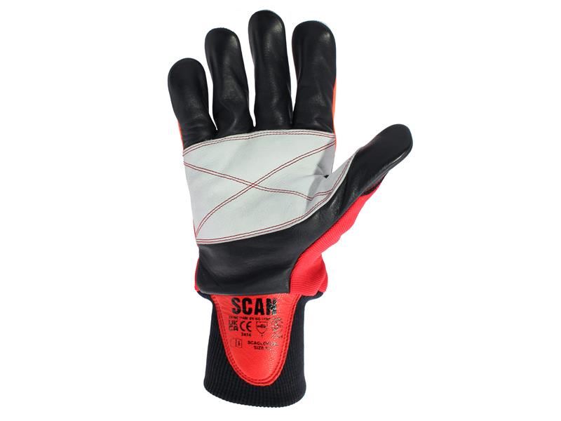 Scan Class 1 Dual Hand Chainsaw Leather Gloves - XL (Size 10)