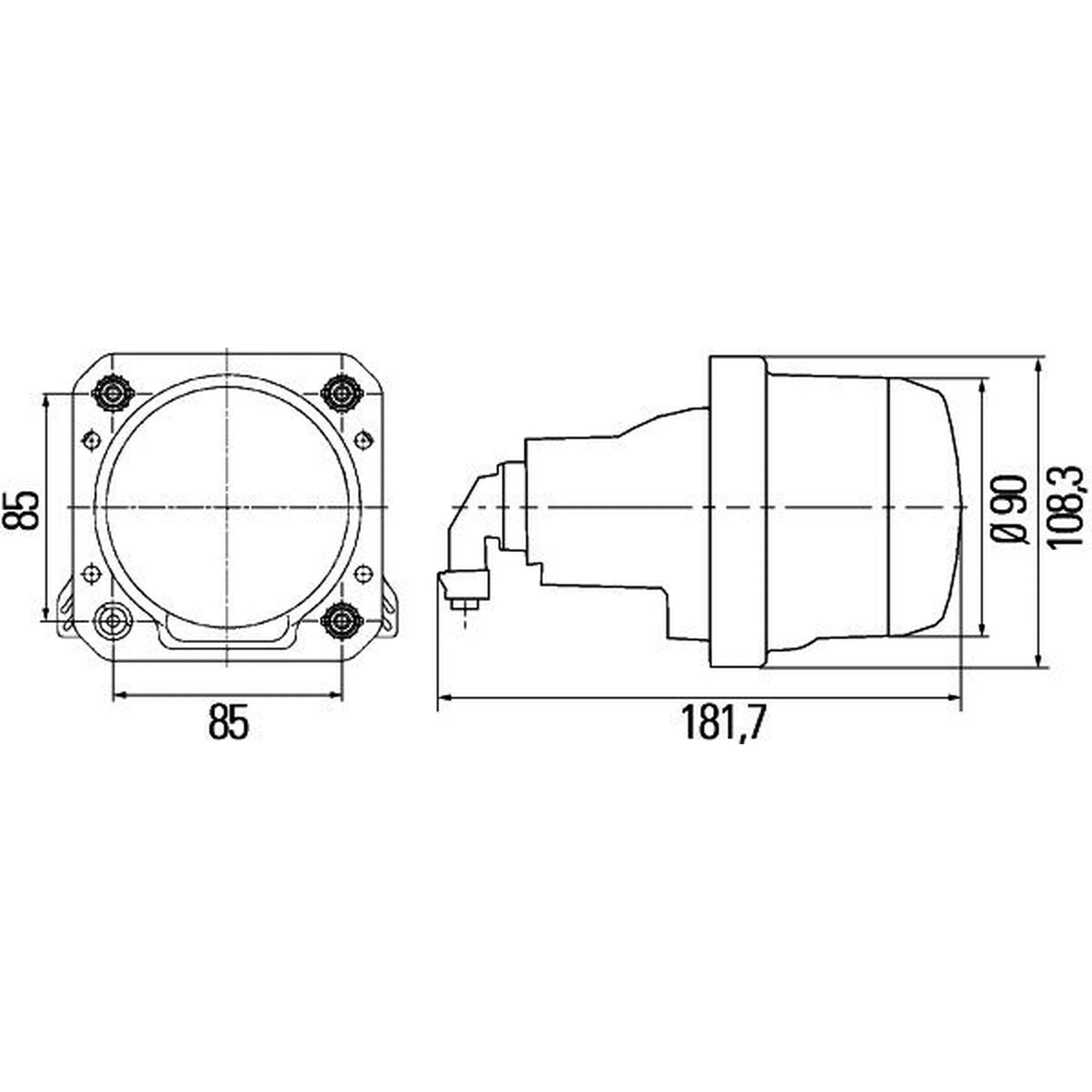 Hella Headlight Headlamp H9 Left 1AL 009 998-021