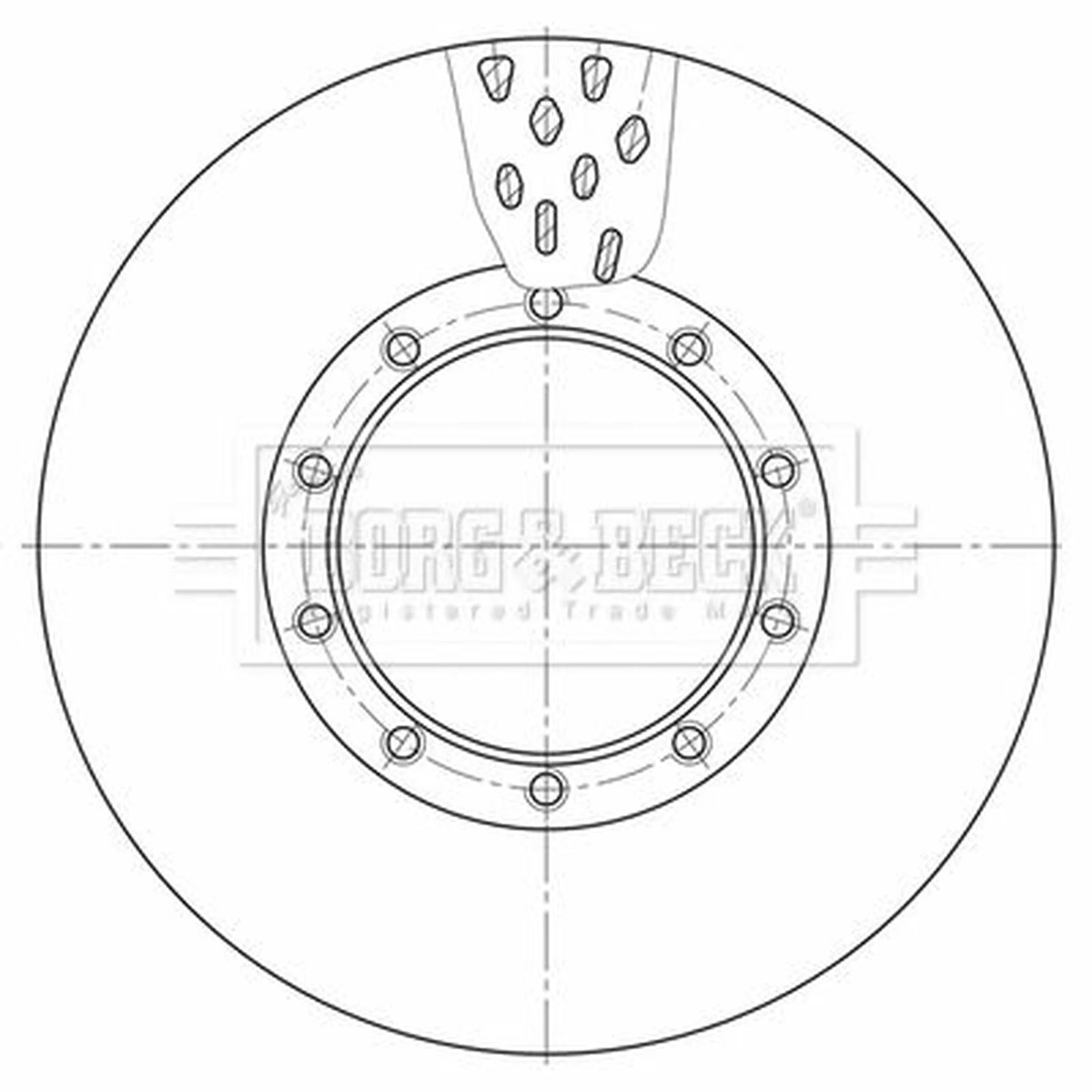 Borg & Beck 2 x Vented Front Brake Discs BBD32596