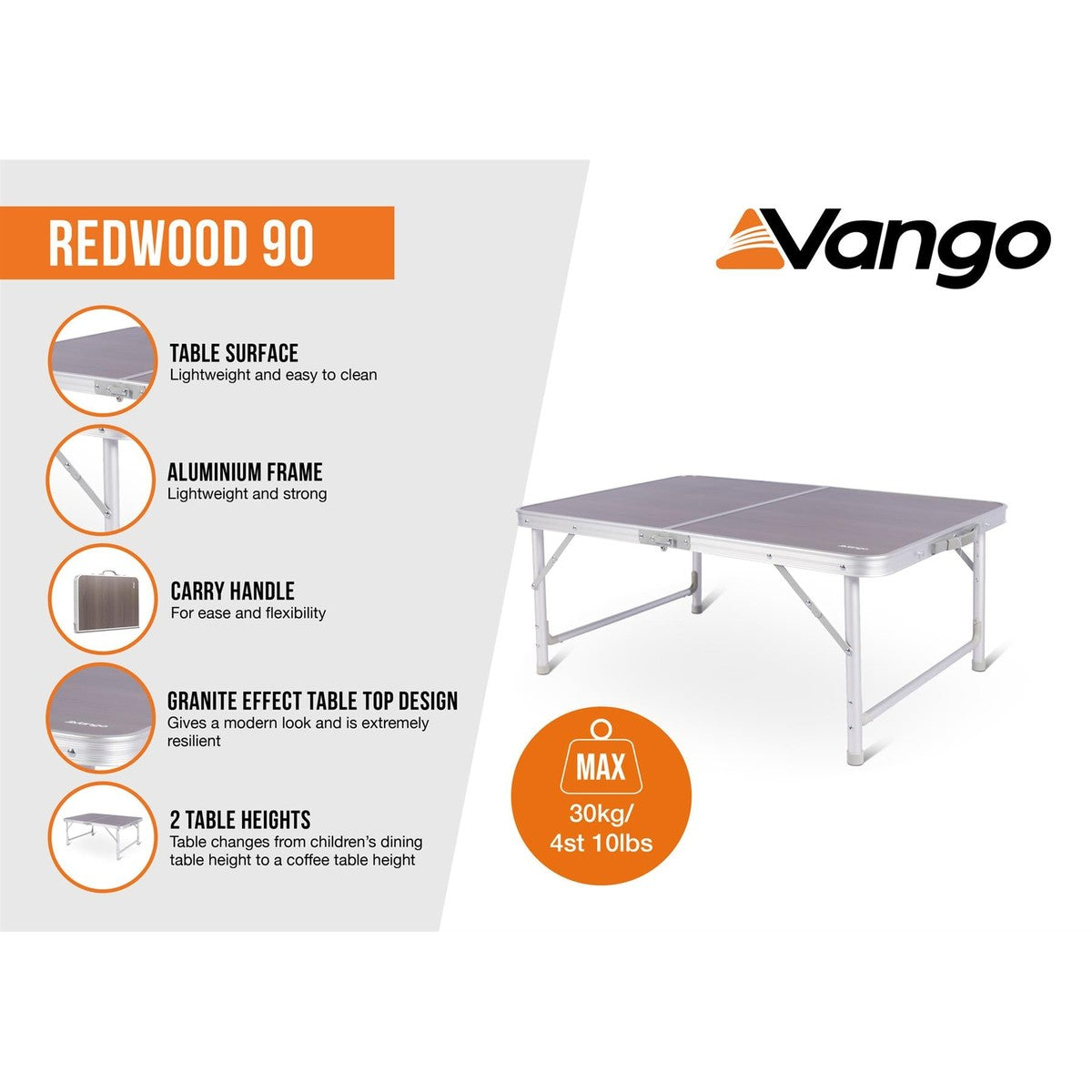 Vango Redwood Duo 90 Table Grain Lightweight